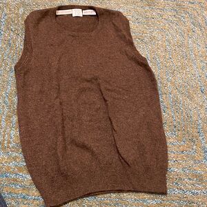 Vintage Bergdorf Goodman TSE Rich Brown Knit Sleeveless Top